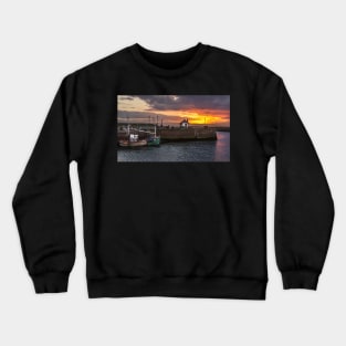 Maryport Harbour, Cumbria At Sunset Crewneck Sweatshirt